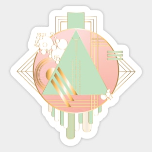 Art deco circle Sticker